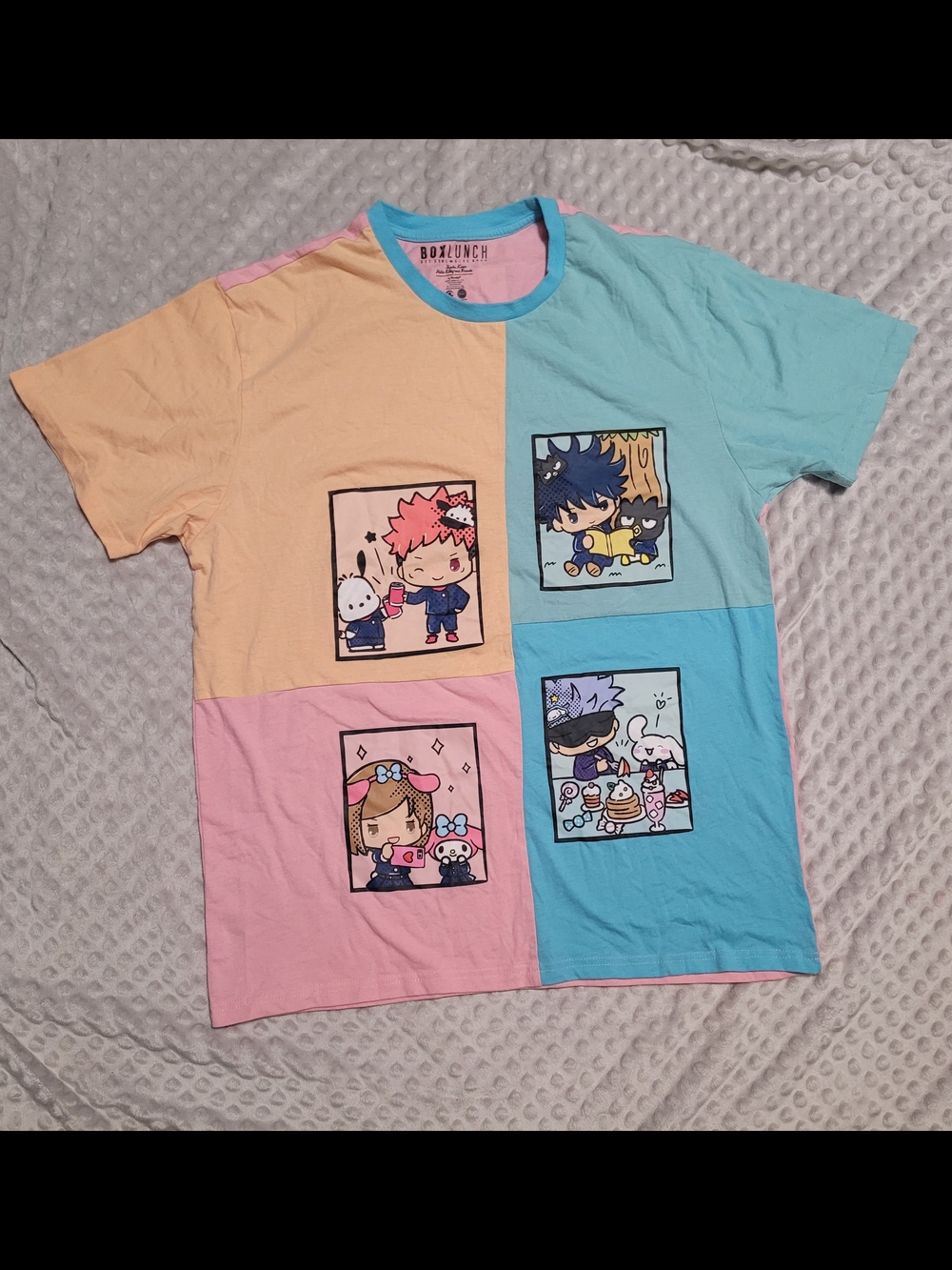 BoxLunch Jujutsu Kaisen x Hello Kitty & Friends Colorblock T-Shirt Men's 2X